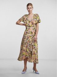 YAS Sukienka codzienna 26029386 Brązowy Regular Fit. Brązowe sukienki damskie YAS, bez wzorów, z wiskozy, bez ramiączek. Za 249.99 zł.
