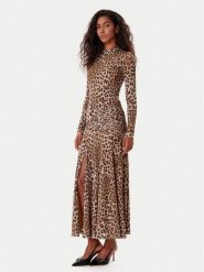 Bardot Sukienka koktajlowa Lea Printed 58853DB8 Brązowy Regular Fit. Brązowe sukienki damskie Bardot, bez wzorów, z syntetyku, wizytowe, bez ramiączek. Za 439.99 zł.