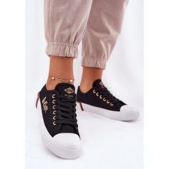 Trampki Materiałowe Damskie Lee Cooper LCW-25-31-3427L Czarne. Czarne trampki damskie bez wzorów, z gumy, bez zapięcia. Za 173.90 zł.
