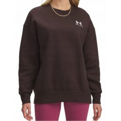Bluza na co dzień Damska Under Armour Sportowa Wygodna Dresowa Dłuższa. Brązowe bluzy damskie Under Armour, bez wzorów, z dresówki, bez kaptura. Za 189.00 zł.