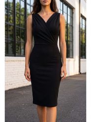 SOULSHAE Sukienka w kolorze czarnym rozmiar: XXL/3XL. Czarne sukienki damskie SOULSHAE, bez wzorów, bez ramiączek. Za 119.95 zł.