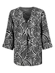 Sublevel Bluzka w kolorze czarno-białym rozmiar: L. Białe bluzki damskie Sublevel, l, bez wzorów, z wiskozy, bez kołnierzyka, bez ramiączek. Za 82.99 zł.