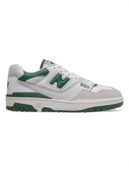 New Balance Skórzane sneakersy "550" w kolorze biało-zielonym rozmiar: 37,5. Białe obuwie sportowe damskie New Balance, z materiału, bez zapięcia. Za 268.55 zł.