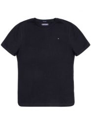 Tommy Hilfiger T-Shirt KB0KB04140 D Czarny Regular Fit. Czarne t-shirty i koszulki chłopięce Tommy Hilfiger, bez wzorów, z bawełny, bez kołnierzyka, bez ramiączek. Za 69.99 zł.