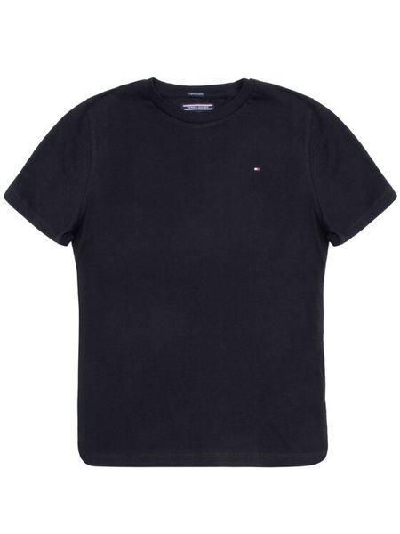 Tommy Hilfiger T-Shirt KB0KB04140 D Czarny Regular Fit. Czarne t-shirty i koszulki chłopięce Tommy Hilfiger, bez wzorów, z bawełny, bez kołnierzyka, bez ramiączek. Za 59.99 zł.