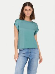 ONLY Bluzka Lieke 15303413 Zielony Regular Fit. Zielone bluzki damskie Only, s, bez wzorów, z syntetyku, bez kołnierzyka, bez ramiączek. Za 69.99 zł.