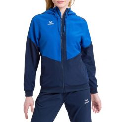 Damska kurtka z kapturem Erima Tracktop Squad. Niebieskie kurtki damskie Erima, xs, bez wzorów, z kapturem. Za 214.75 zł.
