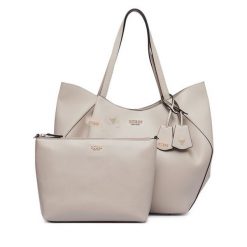 Torebka Guess. Brązowe shopper bag Guess, bez dodatków. Za 714.99 zł.