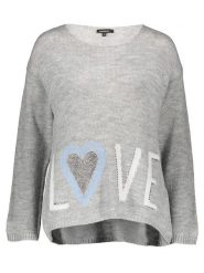 More & More Sweter w kolorze jasnoszarym rozmiar: 40. Szare golfy damskie More & More, bez kołnierzyka. Za 250.45 zł.