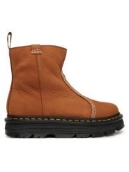 Dr. Martens Botki ZEBZAG RIGGER BOOT WARM LINED DM42023200 Brązowy. Brązowe botki damskie Dr Martens, z nubiku, bez obcasa, na płaskiej podeszwie, bez zapięcia. Za 899.99 zł.