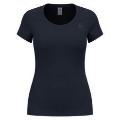 Koszulka z krótkim rękawem damska ODLO Active F-Dryight Eco. Niebieskie koszulki damskie ODLO, s, bez wzorów, bez kołnierzyka, bez ramiączek. Za 169.00 zł.