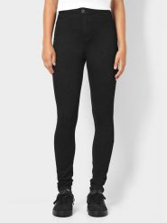 Noisy May Jeansy Ella 27000768 Czarny Skinny Fit. Czarne jeansy damskie Noisy may, bez wzorów, z bawełny. Za 79.99 zł.