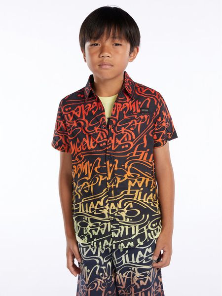 Guess Koszula L3GH03 WFGQ0 Kolorowy Regular Fit. Koszule chłopięce Guess, z aplikacjami, z syntetyku, bez kołnierzyka, bez ramiączek. Za 129.99 zł.