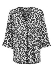 Sublevel Bluzka w kolorze czarno-białym rozmiar: M. Czarne bluzki damskie Sublevel, m, bez wzorów, z wiskozy, bez kołnierzyka, bez ramiączek. Za 82.99 zł.
