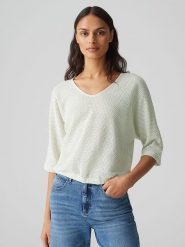 OPUS Bluzka w kolorze zielonym rozmiar: 38. Zielone bluzki damskie Opus, bez wzorów, bez kołnierzyka, bez ramiączek. Za 100.99 zł.