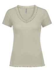 Eight2Nine Koszulka w kolorze khaki rozmiar: S. Brązowe koszulki damskie Eight2Nine, s, bez wzorów, z koronki, bez kołnierzyka, bez ramiączek. Za 43.99 zł.