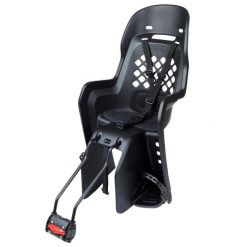 Fotelik rowerowy tylny na ramę 22 kg JOY 29 Czarny. Czarne foteliki rowerowe POLISPORT. Za 305.00 zł.