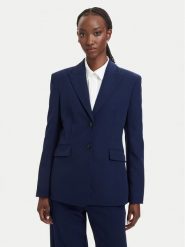 HUGO Marynarka Asmalla-1 50533901 Granatowy Slim Fit. Niebieskie marynarki i żakiety damskie Hugo, bez wzorów, z syntetyku. Za 764.99 zł.