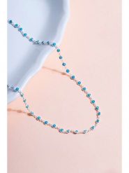 Lodie Silver Srebrny naszyjnik z cyrkoniami - dł. 43 cm rozmiar: onesize. Niebieskie naszyjniki damskie Lodie Silver, z cyrkonią, srebrne. Za 192.33 zł.