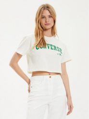 Converse T-Shirt W Retro Chuck Cropped Tee 10027151-A03 Écru Regular Fit. T-shirty damskie Converse, l, bez wzorów, z bawełny, bez kołnierzyka. Za 139.99 zł.