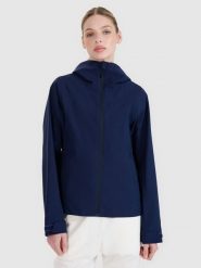 4F Kurtka przejściowa membrana 5000 damska - granatowa XL. Niebieskie kurtki damskie 4F, m, bez wzorów, z dzianiny, z kapturem. W wyprzedaży za 199.99 zł.