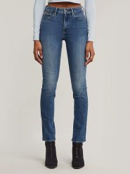 G-Star Dżinsy - Skinny fit - w kolorze niebieskim rozmiar: W27. Niebieskie jeansy damskie G-Star, z podwyższonym stanem. Za 226.77 zł.