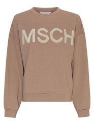 MOSS COPENHAGEN Bluza "Mela" w kolorze jasnobrązowym rozmiar: XS/S. Brązowe bluzy damskie Moss Copenhagen, s, bez wzorów, bez kaptura. Za 135.81 zł.