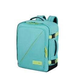Plecak kabinowy American Tourister Take2cabin S/M - dusty turquoise/lime. Zielone plecaki American Tourister, bez wzorów. Za 209.99 zł.