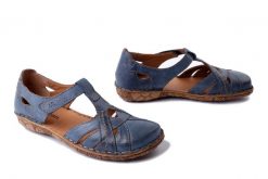 JOSEF SEIBEL 79529 95 505 Rosalie 29 dunkelblau, sandały damskie. Niebieskie sandały damskie Josef Seibel, bez wzorów, ze skóry, bez obcasa, bez zapięcia. Za 299.90 zł.