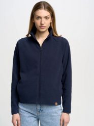 Bluza damska polarowa rozpinana granatowa Sherley 403. Niebieskie bluzy damskie Big Star, l, bez wzorów, z polaru, bez kaptura. W wyprzedaży za 189.99 zł.