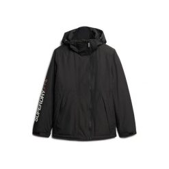 Kurtka przeciwdeszczowa z kapturem Superdry Yachter. Brązowe kurtki damskie Superdry, l, bez wzorów, z poliesteru, z kapturem. Za 477.25 zł.