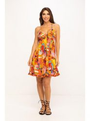 Peace & Love Sukienka w kolorze pomarańczowym rozmiar: L. Pomarańczowe sukienki damskie Peace & Love, bez wzorów, z wiskozy, sportowe, bez ramiączek. Za 96.60 zł.