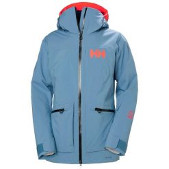 Damska kurtka narciarska Helly Hansen Powderqueen Infinity. Niebieskie kurtki damskie Helly Hansen, na zimę, bez wzorów, bez kaptura. W wyprzedaży za 2,074.50 zł.