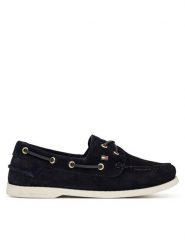 Tommy Hilfiger Mokasyny Hilfiger Suede Boat Shoe FW0FW09338 Granatowy. Niebieskie mokasyny damskie Tommy Hilfiger, ze skóry, bez obcasa. Za 489.99 zł.