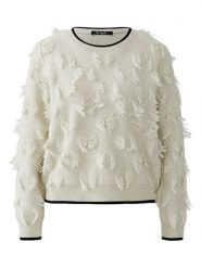 Miss Lagotte Sweter w kolorze białym rozmiar: 44. Białe swetry klasyczne damskie Miss Lagotte, z wełny, bez kołnierzyka. Za 201.55 zł.