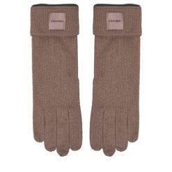 Rękawiczki Damskie Calvin Klein. Szare rękawiczki damskie Calvin Klein, bez wzorów, z dzianiny. Za 229.99 zł.