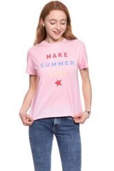 WRANGLER T SHIRT DAMSKI SUMMER TEE ROSE SHADOW W7366EVS8 112130998. Czerwone t-shirty damskie Wrangler, xs, bez wzorów, bez kołnierzyka. W wyprzedaży za 39.99 zł.