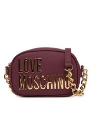 LOVE MOSCHINO Torebka JC4026PP1NKD0552 Bordowy. Czerwone listonoszki damskie Love Moschino, bez wzorów, ze skóry, bez dodatków. Za 619.99 zł.