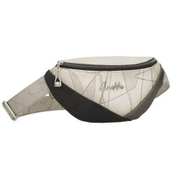 Torebka nerka damska Anekke, nerka z zamkiem błyskawicznym i regulowanym paskiem ozdobiona subtelnym nadrukiem oraz metalowym logo, beżowa, 42815-745. Brązowe nerki i saszetki damskie Anekke, bez wzorów. Za 269.00 zł.