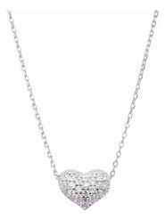 Luxenter Srebrny naszyjnik z elementem ozdobnym rozmiar: onesize. Szare naszyjniki damskie Luxenter, z cyrkonią, srebrne. Za 69.99 zł.