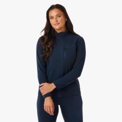 Bluza polarowa turystyka damska Swedemount Geilo Fleece Full Zip II wodoodporna. Niebieskie bluzy damskie SWEDEMOUNT, na zimę, bez wzorów, z polaru, bez kaptura. Za 129.99 zł.