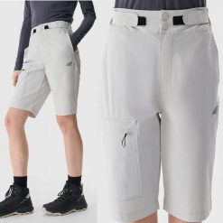 SPODENKI DAMSKIE 4F TREKKINGOWE SZYBKOSCHNĄCE PRZED KOLANO WIELOKOLOROWE. Spodenki sportowe damskie 4F, na lato, l, bez wzorów, z materiału, do biegania. Za 169.99 zł.