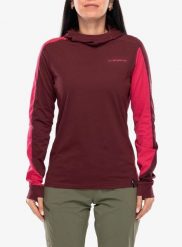 Bluza z kapturem damska La Sportiva Cloud Shadow Sun Hoody. Czerwone bluzy damskie La Sportiva, l, bez wzorów, z materiału, z kapturem. Za 412.49 zł.