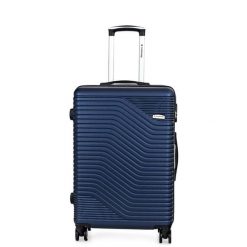 Walizka na kółkach Sapphire ST-140 granatowa - duża L DUO. Niebieskie walizki SAPPHIRE, bez wzorów, z gumy, duże. W wyprzedaży za 168.00 zł.