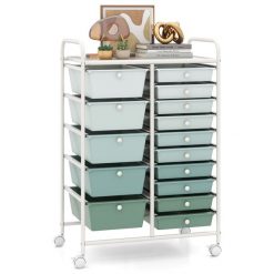 Organizer na kółkach z 15 szufladami. Akcesoria do wózków Costway. Za 251.00 zł.
