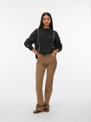 Vero Moda Sweter w kolorze khaki rozmiar: XL. Brązowe swetry klasyczne damskie Vero Moda, xl, z wełny, bez kołnierzyka. Za 152.98 zł.