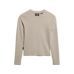 Bluza damska Superdry Essential Logo Gd. Szare bluzy damskie Superdry, bez wzorów, bez kaptura. W wyprzedaży za 141.75 zł.