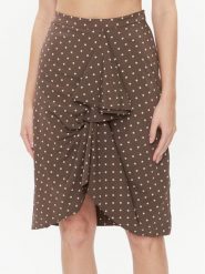 Marella Spódnica mini Lauro 2331060336200 Brązowy Regular Fit. Brązowe spódnice damskie Marella, bez wzorów, z syntetyku, mini. Za 639.99 zł.