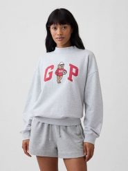 GAP Bluza w kolorze szarym rozmiar: S/M. Szare bluzy damskie GAP, m, bez wzorów, bez kaptura. Za 133.29 zł.