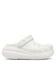 Crocs Klapki Classic Crush Clog 207521 Biały. Białe klapki damskie Crocs, bez wzorów, z tworzywa sztucznego, bez obcasa, bez zapięcia. Za 209.99 zł.